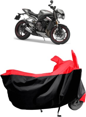 Amexride Two Wheeler Cover for Triumph(Street Triple RS BS6, Red)