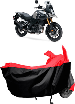 Amexride Two Wheeler Cover for Suzuki(V Strom 1000, Red)