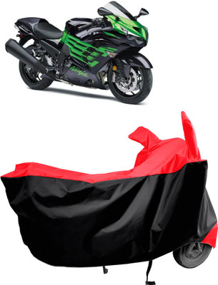 Amexride Two Wheeler Cover for Kawasaki(Ninja ZX 14R BS6, Red, Black)