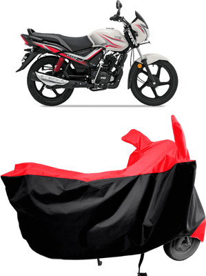 Amexride Two Wheeler Cover for TVS(Star City Plus BS6, Red)