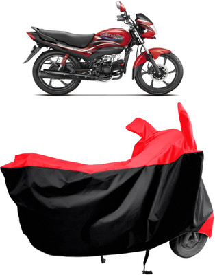 Amexride Two Wheeler Cover for Hero(Passion Pro i3S, Red, Black)