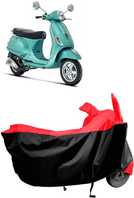 Amexride Two Wheeler Cover for Piaggio(Vespa LX, Red)