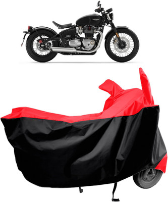 Amexride Two Wheeler Cover for Triumph(Bonneville Bobber, Red)