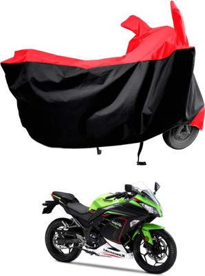 Amexride Two Wheeler Cover for Kawasaki(Ninja 300, Red)