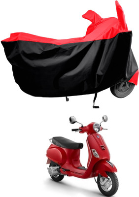 Amexride Two Wheeler Cover for Piaggio(Vespa LX 125, Red, Black)