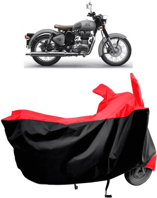 Amexride Two Wheeler Cover for Royal Enfield(Classic Gunmetal BS6, Red)