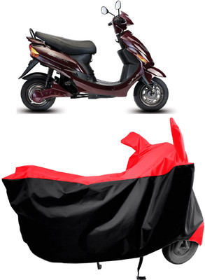 Amexride Two Wheeler Cover for Hero Electric(Electric Wave Dx, Red)