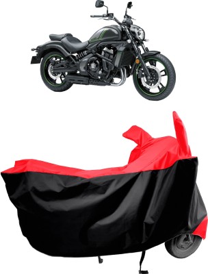 Amexride Two Wheeler Cover for Kawasaki(Vulcan S, Red, Black)