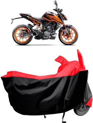 Amexride Two Wheeler Cover for KTM(200 Duke, Red, Black)