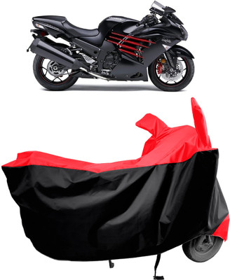 Amexride Two Wheeler Cover for Kawasaki(Ninja ZX-14R, Red)