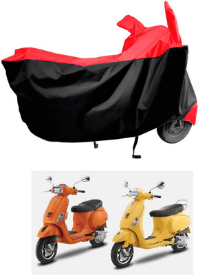 Amexride Two Wheeler Cover for Vespa(Piaggio Vespa, Red)