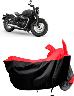 Amexride Two Wheeler Cover for Triumph(Bonneville Bobber BS6, Red)