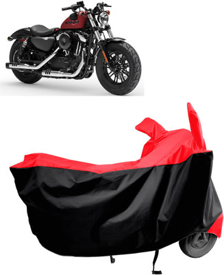 Amexride Two Wheeler Cover for Harley Davidson(Forty Eight, Red)