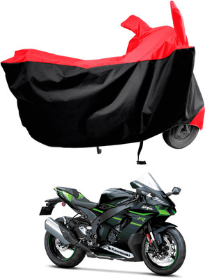 Amexride Two Wheeler Cover for Kawasaki(Ninja ZX-10R BS6, Red)