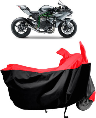 Amexride Two Wheeler Cover for Kawasaki(Ninja H2, Red)