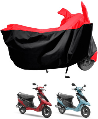 Amexride Two Wheeler Cover for TVS(Scooty Pep Plus, Red)