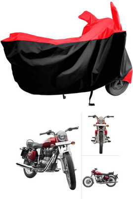 Amexride Two Wheeler Cover for Royal Enfield(Twin spark, Red, Black)