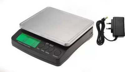SELMEZ SF-803 Digital 30kg Electronic Weight Machine with Stainless Steel Platform Weighing Scale(Black)