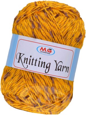 Simi Enterprise Knitting Yarn Thick Chunky Wool Golden300 gm Knitting Needles. Art-IJF