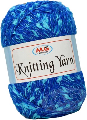 Simi Enterprise Knitting Yarn Thick Chunky Wool Blue Mix 500 gm Knitting Needles. Art-HID