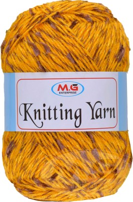 M.G Enterprise Knitting Yarn Thick Chunky Wool Golden200 gm Knitting Needles. Art-IJF