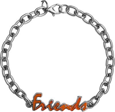 M Men Style Stainless Steel Rhodium Bracelet