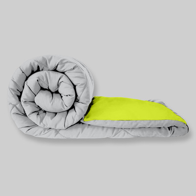 KORBIN Solid Single Comforter for  Mild Winter(Microfiber, GREEN-GREY)
