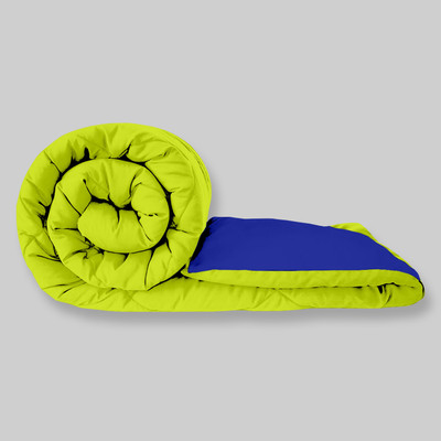 KEA Solid Double Comforter for  Heavy Winter(Microfiber, Green-Blue)