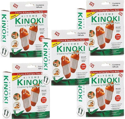 KIYOME KINOKI Foot Patches Detox Body Cleaning Pads|Toxins Remover Plaster & Patch(5 x 1 Units)