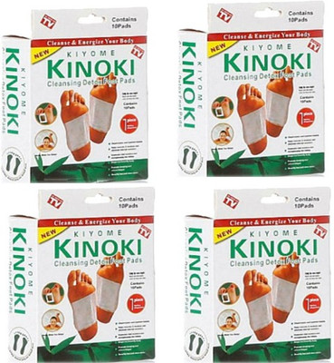 KIYOME KINOKI Foot Patches Detox Body Cleaning Pads|Toxins Remover Plaster & Patch(4 x 1 Units)