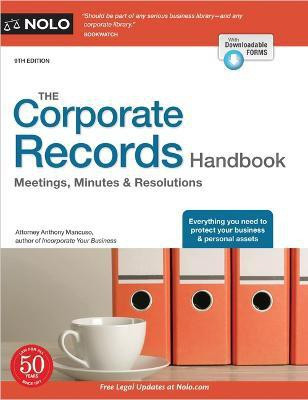 The Corporate Records Handbook(English, Paperback, Mancuso Anthony)