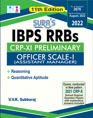 SURA`S IBPS RRBs CRP-XI Preliminary Officer Scale-I(Assistant Manager) Exam Book 2022 Edition(Paperback, VVK SUBBURAJ)