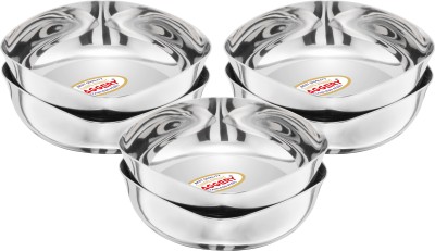 JAGGERY Stainless Steel Dessert Bowl Heavy Halwa/Snacks/Sweet Bowl Vati -set of 6pcs (Capacity-160ml, Dia-10cm)(Pack of 6, Steel)