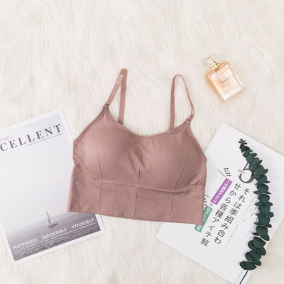 Vinbila Women Cami Bra Lightly Padded Bra(Pink)