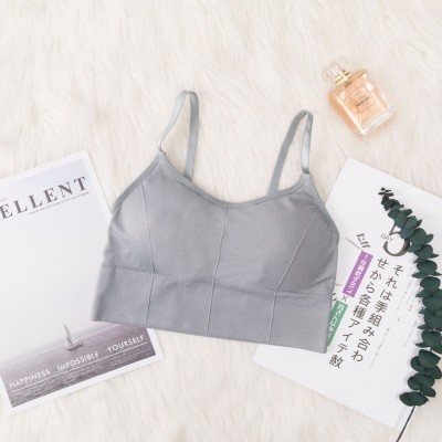 Rugleyne Women bra Cotton bra Women T-Shirt Lightly Padded Bra(Grey)