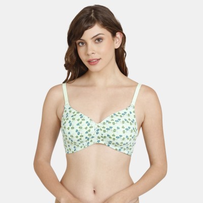 Rosaline By Zivame Women T-Shirt Lightly Padded Bra(Green)