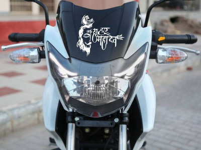 dv graphics Sticker & Decal for Car & Bike(White)