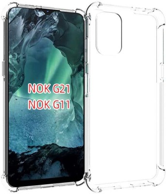 COVERLINE Back Cover for Nokia G21 / G11 Bumper Silicon Transparent Case(Transparent, Shock Proof, Silicon, Pack of: 1)