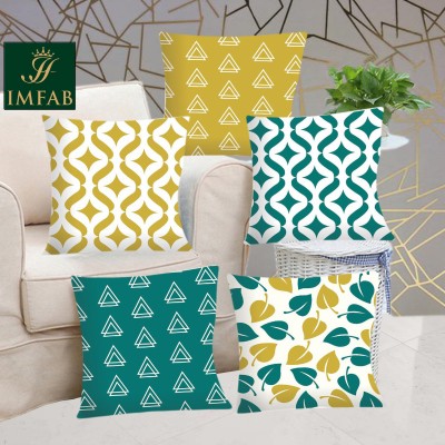 imfab Cotton Cushions Cover(Pack of 5, 60 cm*60 cm, Yellow)