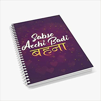 TheYaYaCafe Gift for Sister A5 Notebook Ruled 120 Pages(Sabse Acchi Badi Bahna)