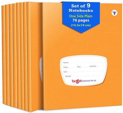 Woodsnipe Single Line Interleaf Notebooks | Small One Side Ruled & One Side Blank / Unruled Notebooks | 72 Pages | Hard Brown Cover | 15.5 cm x 19 cm Approx | Pack of 9 Books | Interleaf Copy | GSM 60 Regular Notebook One side ruled 648 Pages(Brown, Pack of 9)