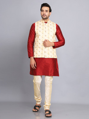 JEXI Men Kurta Pyjama Ethnic Jacket Set