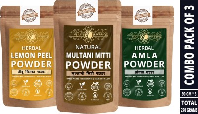 Ayur Blessing Multani Mitti, Lemon Peel and Amla Powder(270 g)