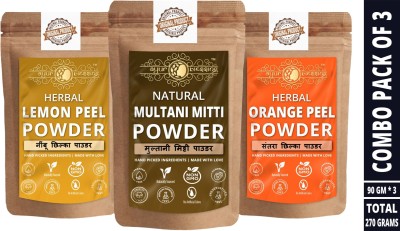 Ayur Blessing Multani Mitti, Lemon Peel and Orange Peel Powder(270 g)