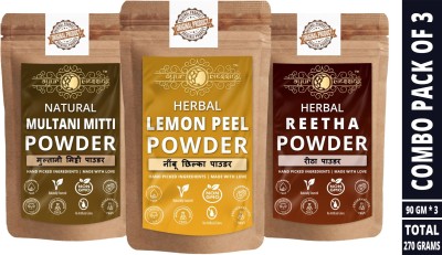 Ayur Blessing Lemon Peel, Multani Mitti and Reetha Powder(270 g)