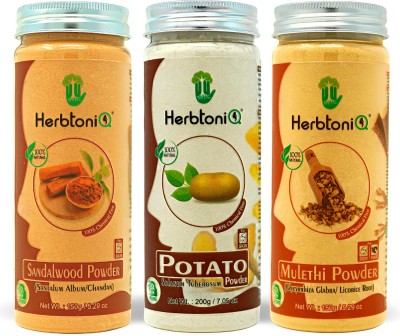 HerbtoniQ Natural Sandalwood, Potato And Mulethi Powder For Face Pack(500 g)