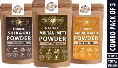 Ayur Blessing Multani Mitti, Shikakai and Amba Haldi Powder(270 g)