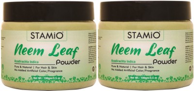 STAMIO Neem Leaf Powder for Face Pack, Hair Mask, 100gm, Pack of 2 (Azadirachta Indica)(200 g)