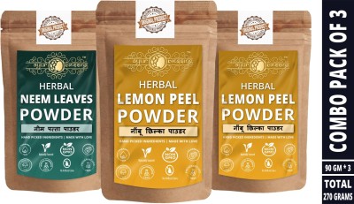 Ayur Blessing Lemon Peel, Neem Leaves and Lemon Peel Powder(270 g)