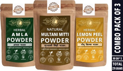 Ayur Blessing Multani Mitti, Amla and Lemon Peel Powder(270 g)